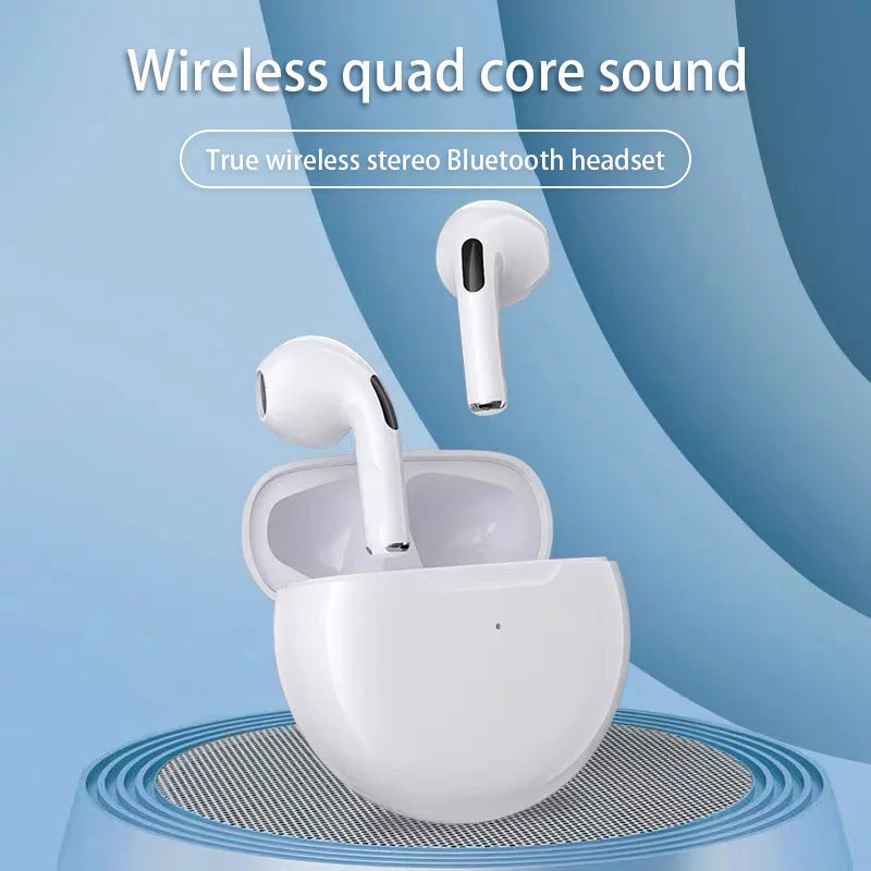 Pro 6 TWS Bluetooth-oortelefoon voor iPhone Draadloze Bluetooth-headset Ruisonderdrukkende oordopjes met microfoon Pro6 draadloze hoofdtelefoon