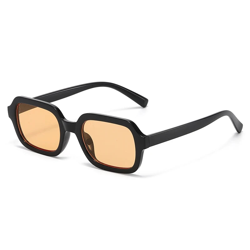 Mode Nieuwe Kleine Vierkante Zonnebril Vrouwen Merk Brillen Trendy Geel Vintage Zonnebril Vrouwelijke Gafas De Sol Mujer UV400