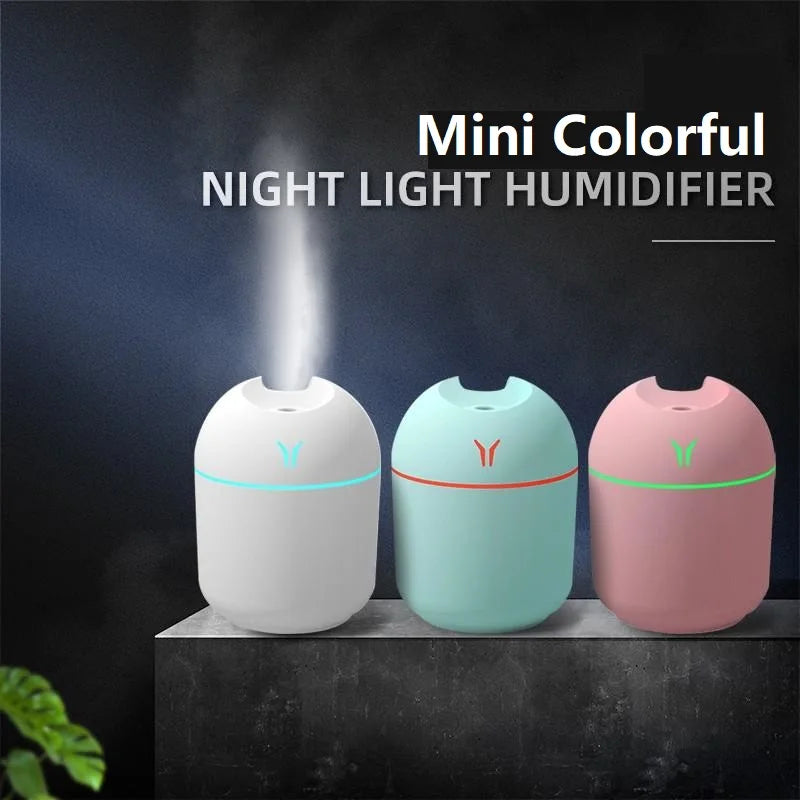 250ML USB Mini Luftbefeuchter Aroma Ätherisches Öl Diffusor Für Home Auto Ultraschall Stumm Nebel Maker Diffusor mit LED farbe Lampe