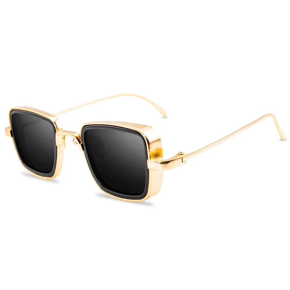 Nieuwe Vintage Metalen Steampunk Zonnebril Mannen Vrouwen Vierkante Zonnebril Voor Mannen Vrouwen Stijlvolle Retro Merk Shades Mannelijke Vrouwelijke UV400