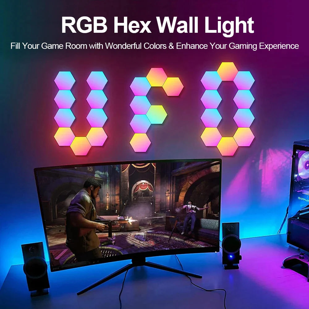 Smart Hexagonal Color changing Ambient Night Wall Lamp