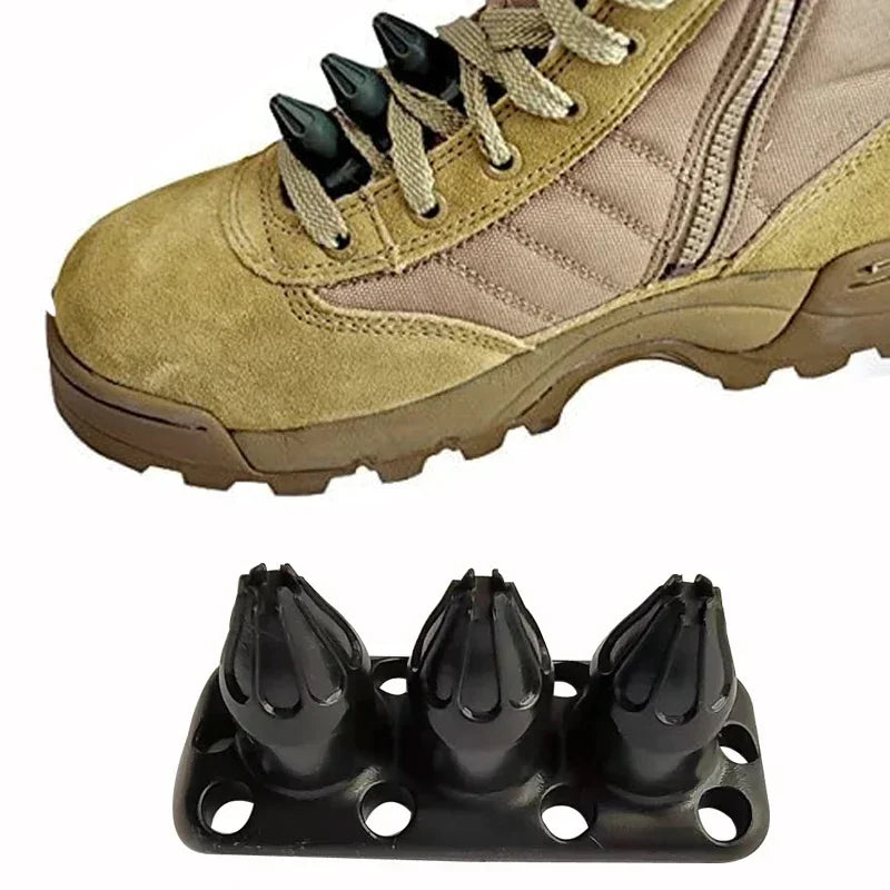 2PC Military Self-defense Combat Buckle Protection Security Spike Kuba Kickz Tactical Boot Nail Wushu Boot Nail Survival Tool