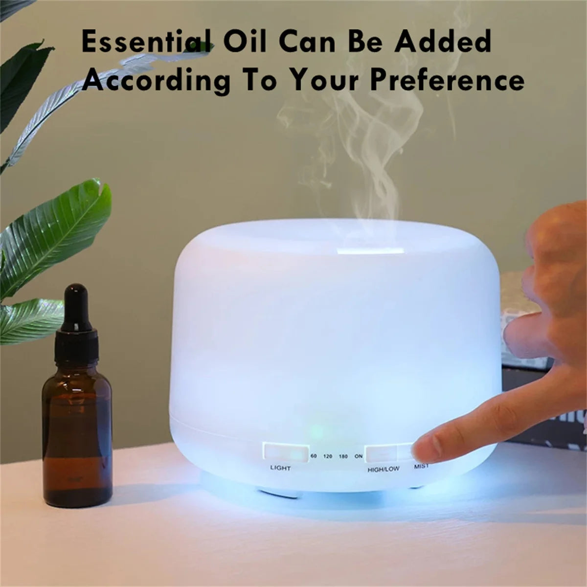 500ML Luftbefeuchter Ätherisches Öl Diffusor Aroma Diffusor Mit Bunten Nacht Lichter USB Luftbefeuchter Mini-Größe Luftbefeuchter