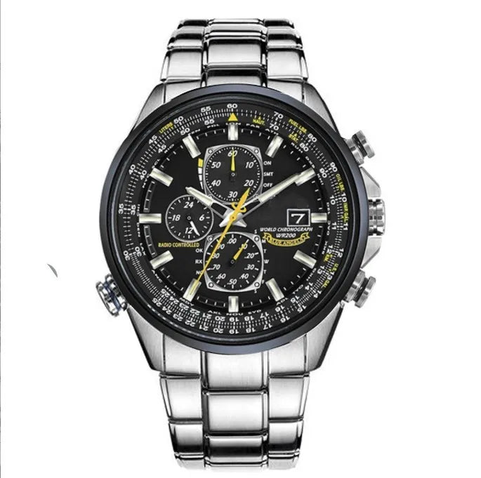 Luxury Trend Quartz Calendar Waterproof Multi Function Fancy Round Stainless Automatic Watch