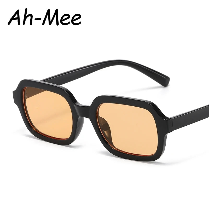 Mode Nieuwe Kleine Vierkante Zonnebril Vrouwen Merk Brillen Trendy Geel Vintage Zonnebril Vrouwelijke Gafas De Sol Mujer UV400