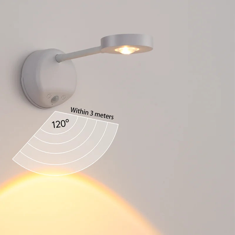 LED-Bewegungsmelder-Licht, Nachtlicht, kabellos, Typ C, USB, für Küche, Schlafzimmer, Wandbild, Wohnzimmer, Sensor-Innenbeleuchtung