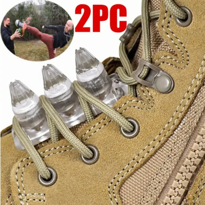 2PC Military Self-defense Combat Buckle Protection Security Spike Kuba Kickz Tactical Boot Nail Wushu Boot Nail Survival Tool