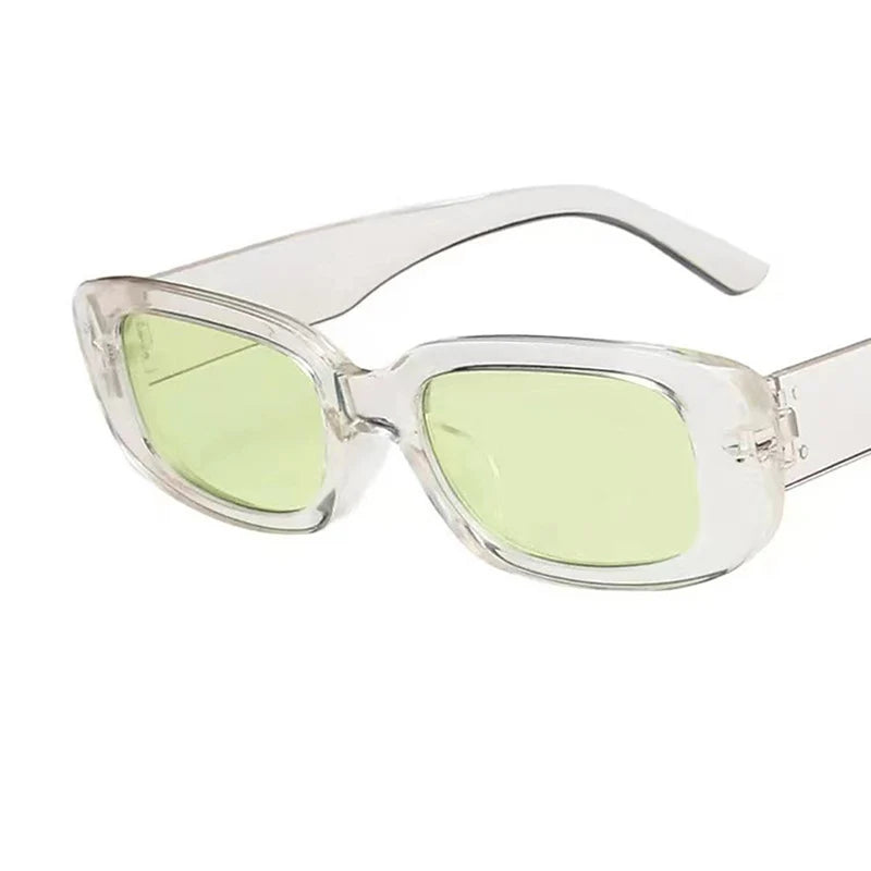 Mode Zomer Retro Punk Rechthoek Zonnebril UV400 Zonneschermen Mannen Vrouwen Trendy Vintage Kleine Vierkante Zonnebril Eyewear