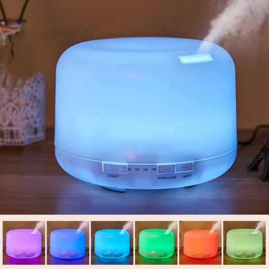 500ML Luftbefeuchter Ätherisches Öl Diffusor Aroma Diffusor Mit Bunten Nacht Lichter USB Luftbefeuchter Mini-Größe Luftbefeuchter