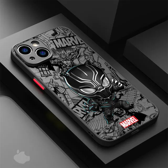 Cartoon Marvel Groot Spiderman Case voor iPhone SE 12 Mini 13 Pro Max 14 Plus XS X 7 6S plus 15 11 XR 8 Schokbestendige Armor Cover