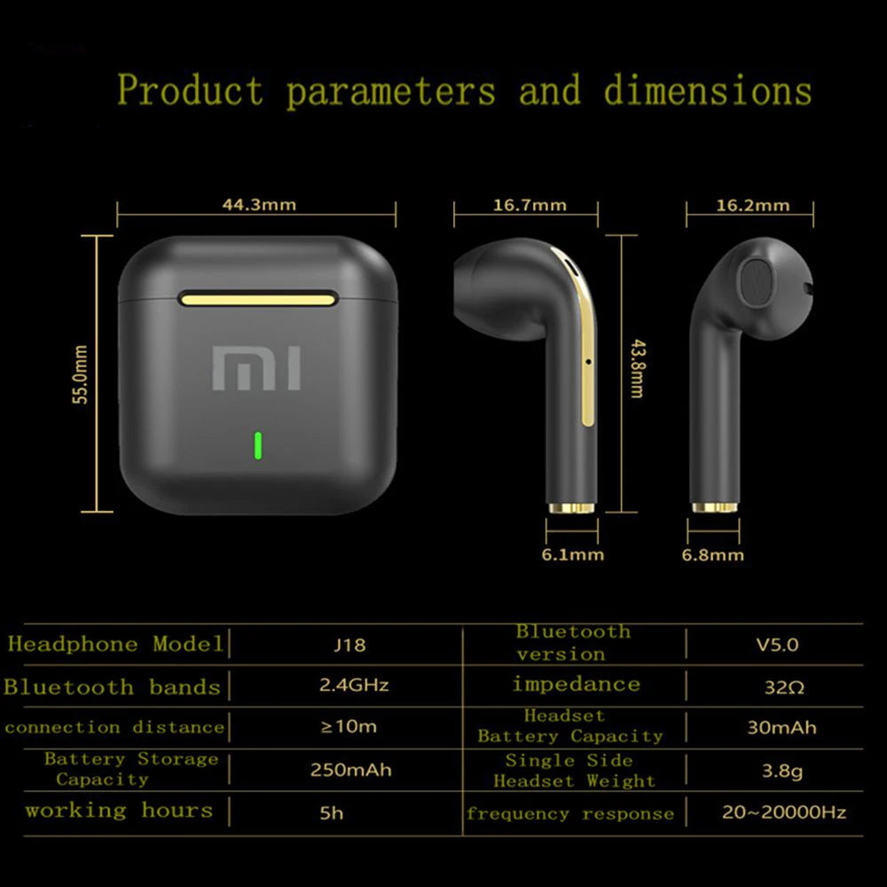 XIAOMI Headset Draadloze koptelefoon Bluetooth-hoofdtelefoon Echte stereo Sportgame TWS Oordopjes in het oor met microfoon Touch