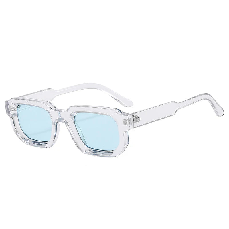 SO&EI Fashion Square Sonnenbrille Damen Shades UV400 Vintage Blue Tea Punk Herren Sonnenbrille