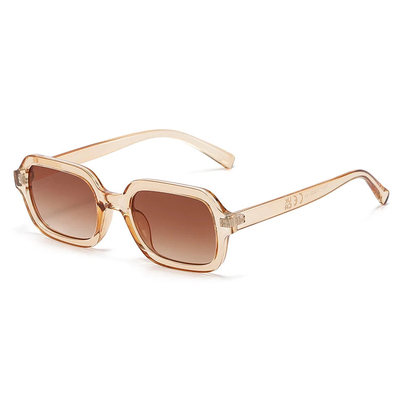 Mode Nieuwe Kleine Vierkante Zonnebril Vrouwen Merk Brillen Trendy Geel Vintage Zonnebril Vrouwelijke Gafas De Sol Mujer UV400