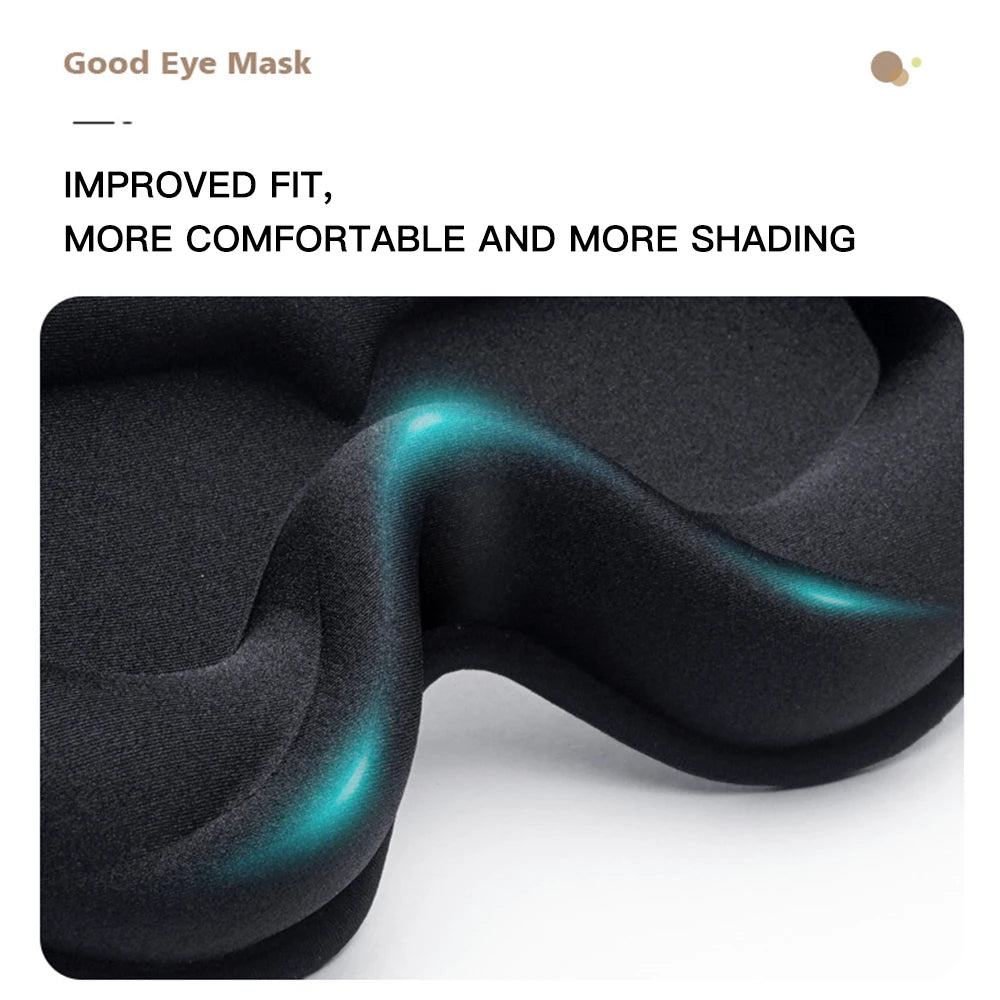 3D Sleep Mask 99% Blockout Light Blindfold Sleeping Aid Eye Mask Soft Memory Foam Face Mask Eyeshade Slaapmasker Eye Cover Patch