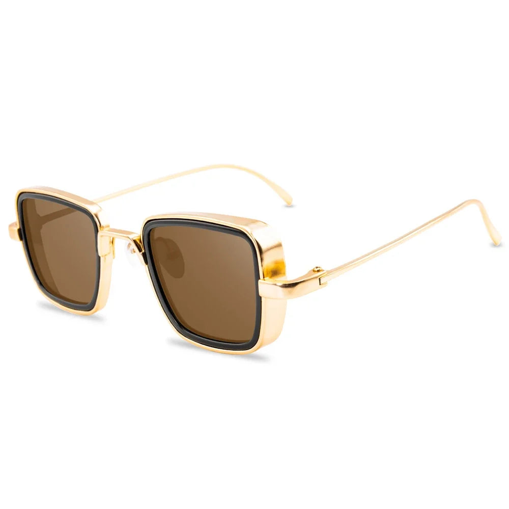 Nieuwe Vintage Metalen Steampunk Zonnebril Mannen Vrouwen Vierkante Zonnebril Voor Mannen Vrouwen Stijlvolle Retro Merk Shades Mannelijke Vrouwelijke UV400