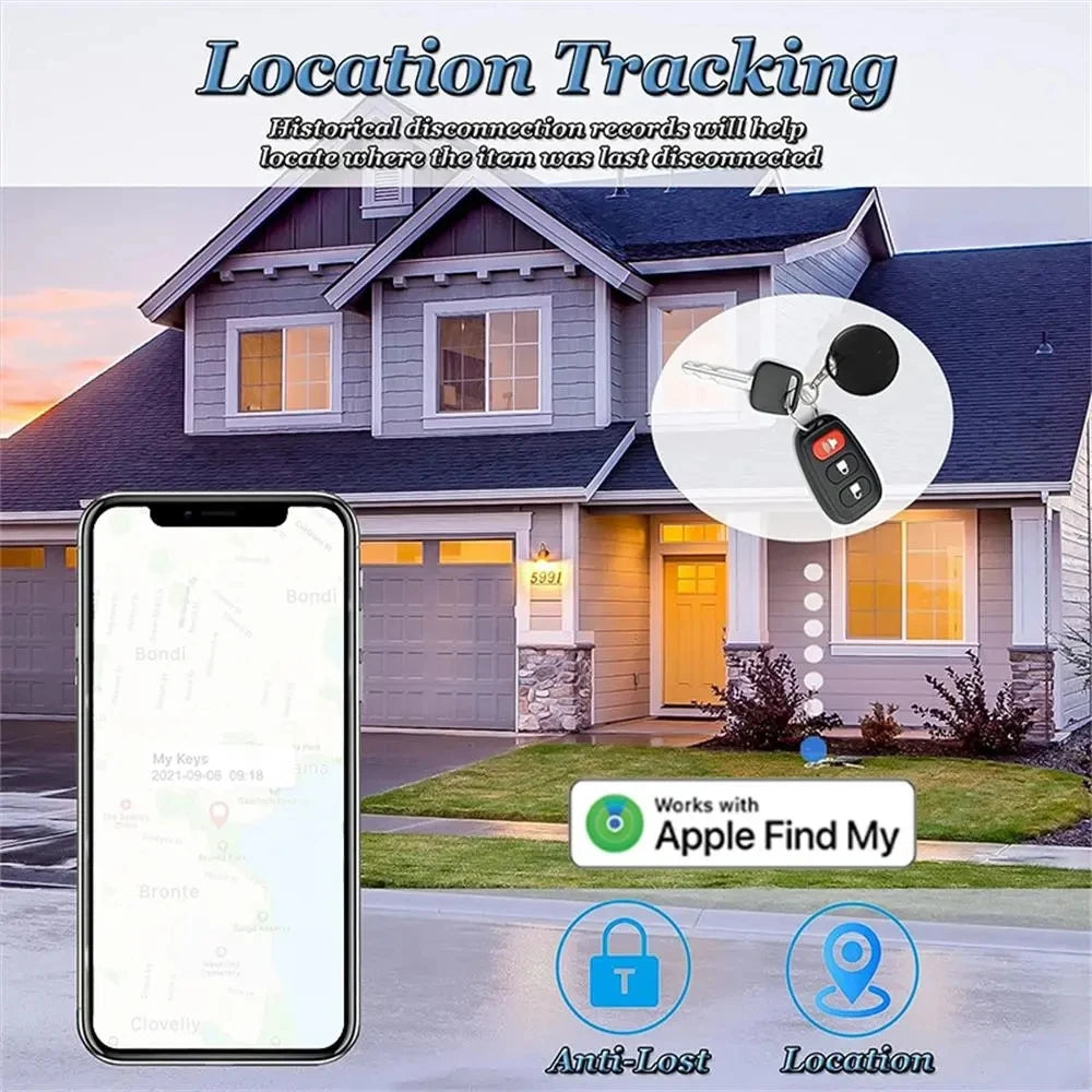 GPS Mini Tracker MFI Certification Anti Lose Reminder Device Key Wallet Car Smart Air Tag Works With Apple Find My IOS System