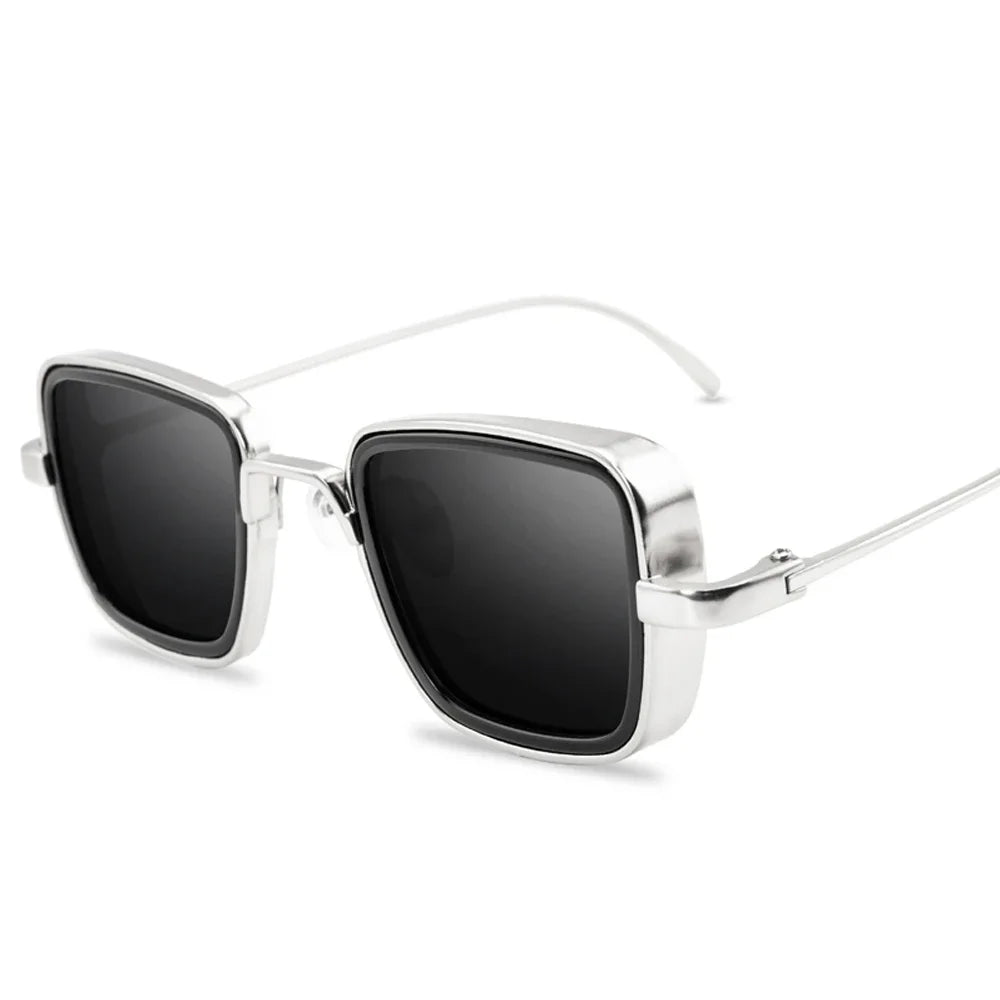 Nieuwe Vintage Metalen Steampunk Zonnebril Mannen Vrouwen Vierkante Zonnebril Voor Mannen Vrouwen Stijlvolle Retro Merk Shades Mannelijke Vrouwelijke UV400