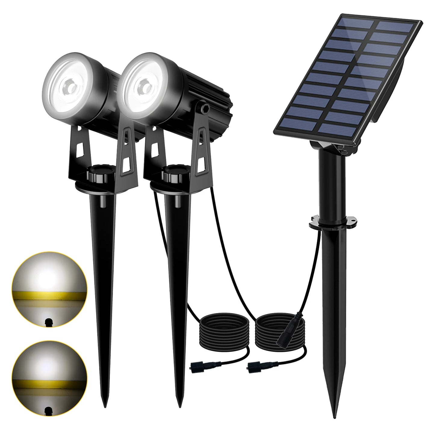 3000K/6000K/RGB Solar LED-licht Outdoor Solar Spotlight Solar Garden Light Outdoor IP65 waterdichte zonne-energie licht wandlamp