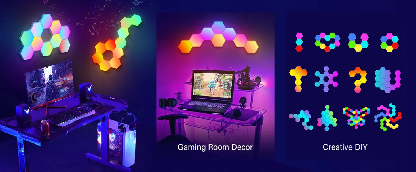 Smart Hexagonal Color changing Ambient Night Wall Lamp