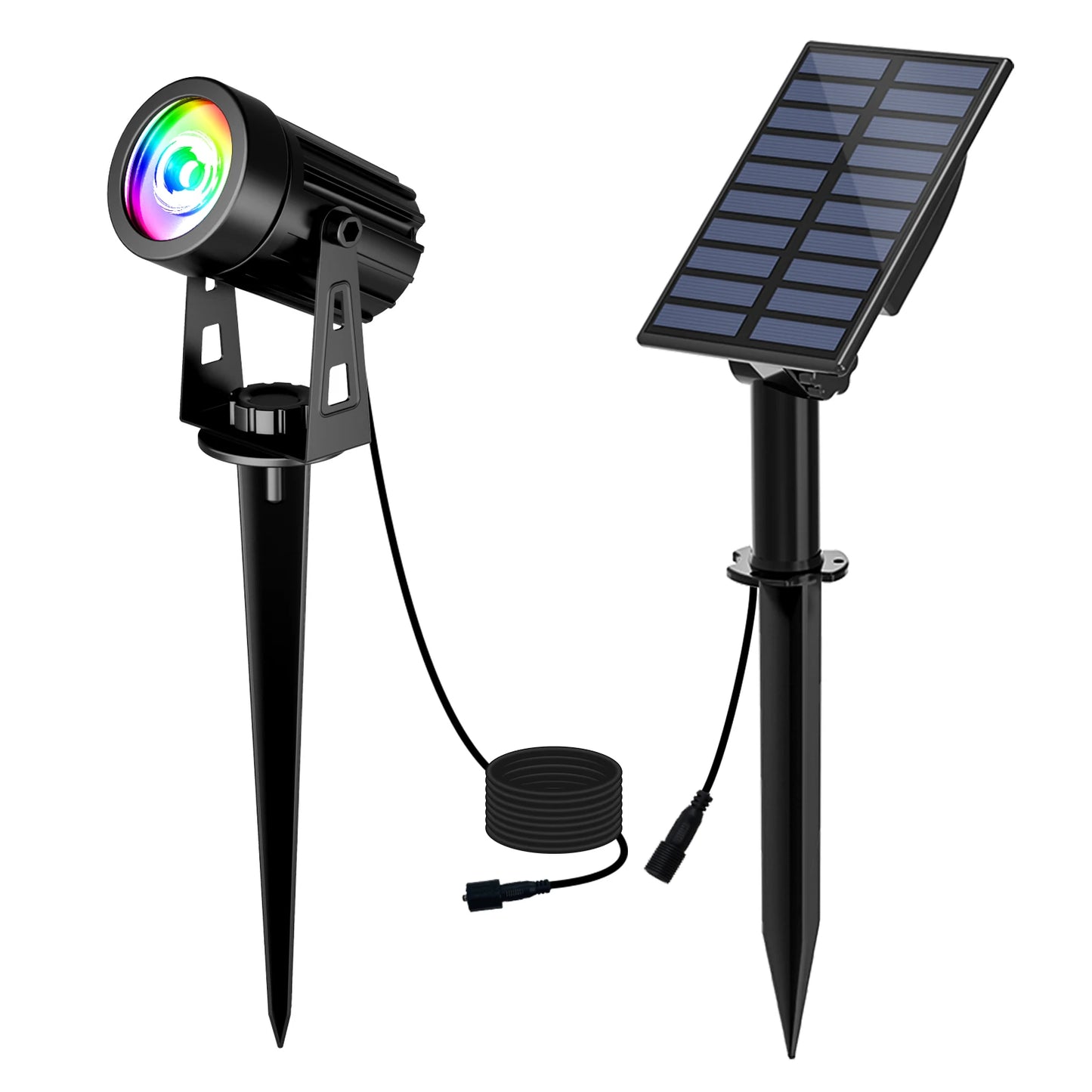 3000K/6000K/RGB Solar LED Light Outdoor Solar Spotlight Solar Garden Light Outdoor IP65 Waterproof Solar Power Light Wall Light