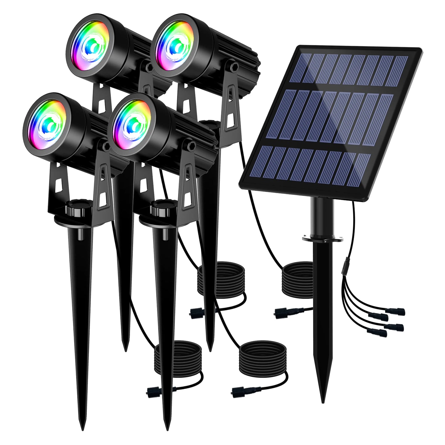 3000K/6000K/RGB Solar LED Licht Outdoor Solar Strahler Solar Garten Licht Outdoor IP65 Wasserdichte Solar power Licht Wand Licht