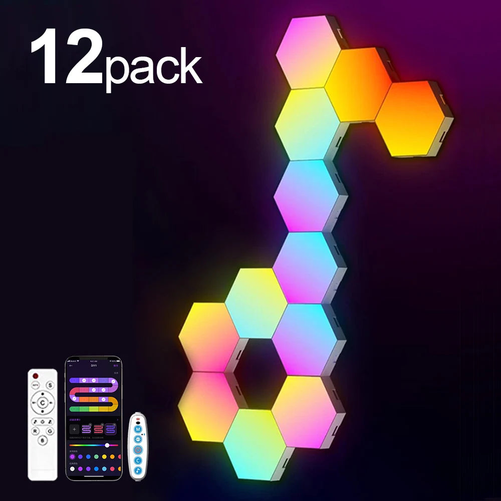 Smart Hexagonal Color changing Ambient Night Wall Lamp