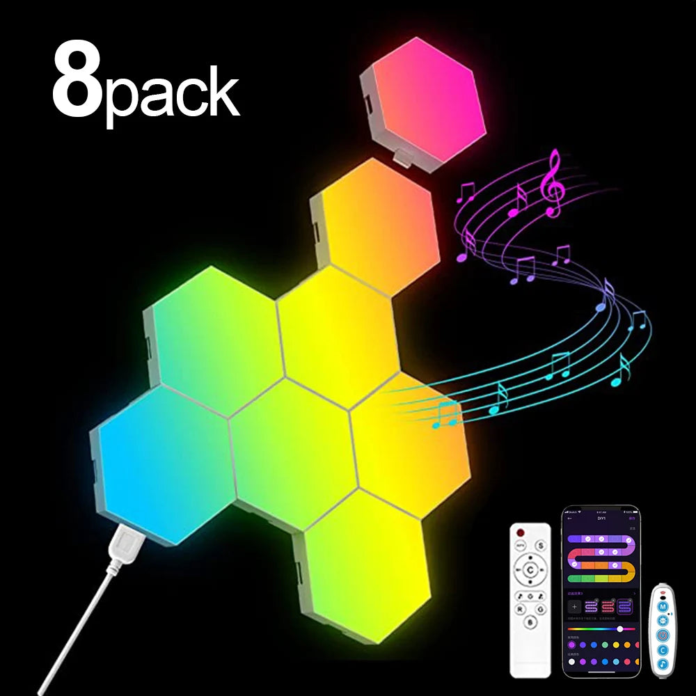 Smart Hexagonal Color changing Ambient Night Wall Lamp