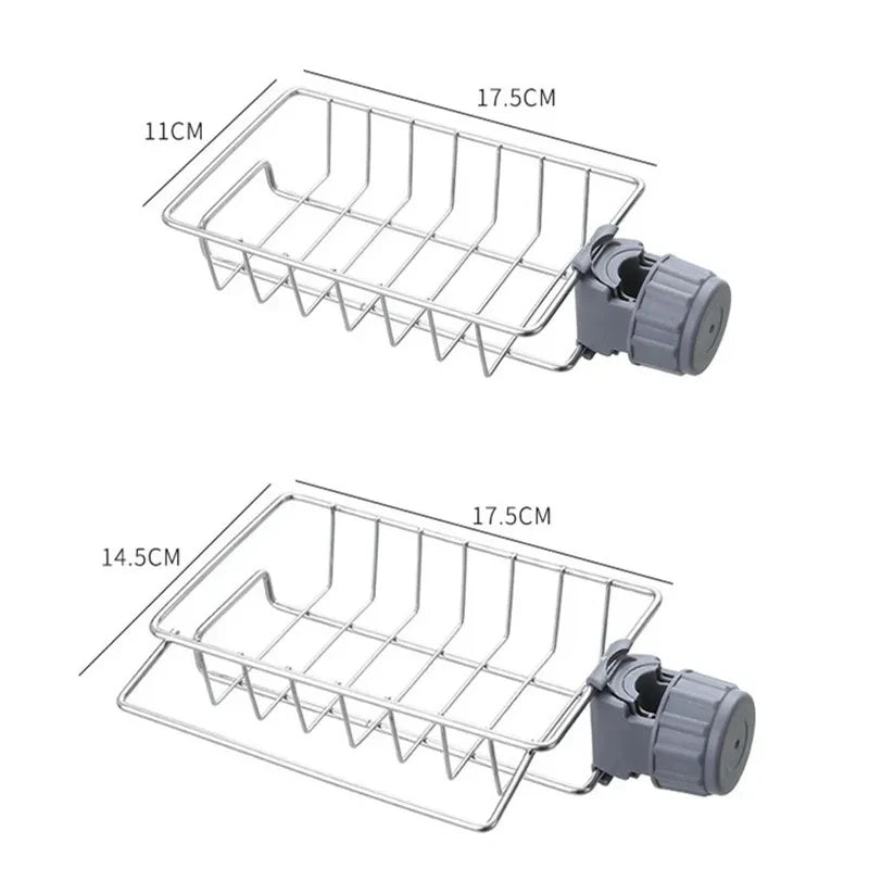 Küche Edelstahl Waschbecken Abfluss Rack Schwamm Lagerung Wasserhahn Halter Seife Abtropffläche Handtuch Rack Regal Organizer Küche Zubehör