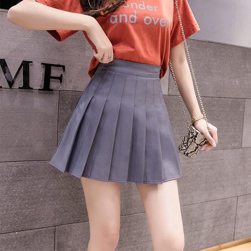 Zoki Sexy Women Pleated Skirt Summer High Waist Chic A Line Ladies Pink Mini Skirt Korean Zipper Preppy Style Girls Dance Skirts