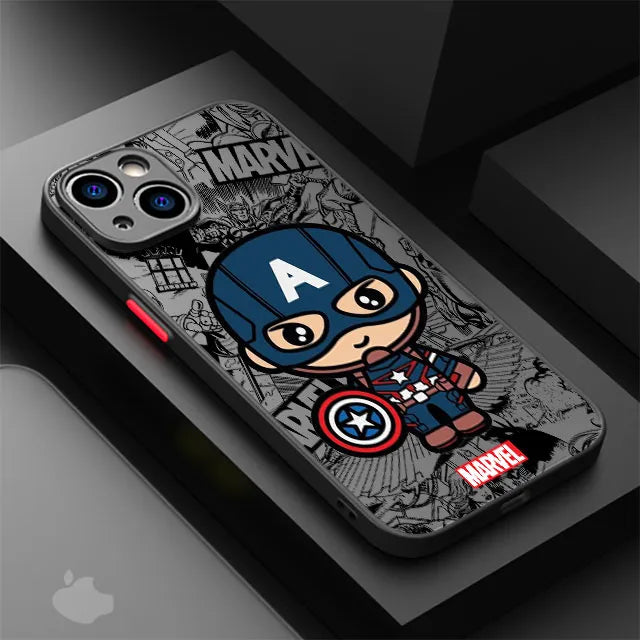 Cartoon Marvel Groot Spiderman Case voor iPhone SE 12 Mini 13 Pro Max 14 Plus XS X 7 6S plus 15 11 XR 8 Schokbestendige Armor Cover