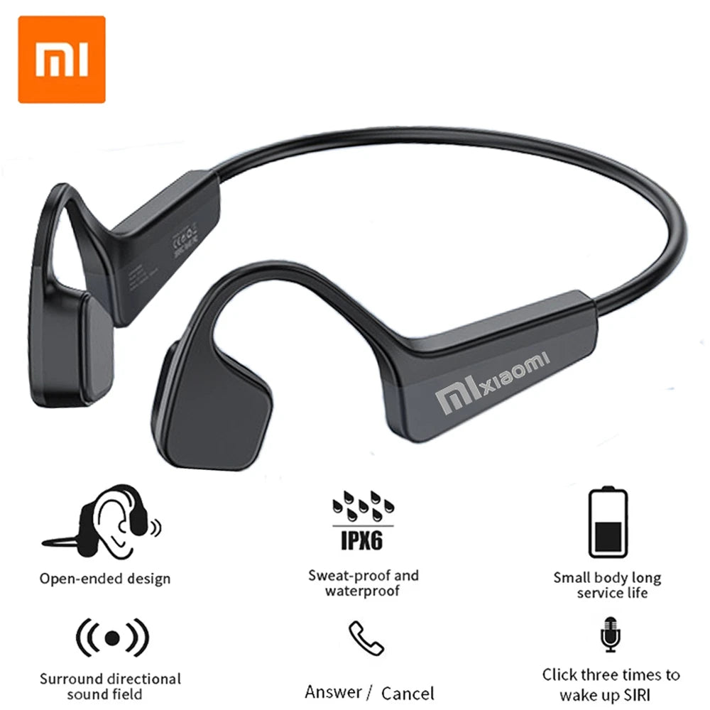 Xiaomi Mijia Knochenleitung Sport Kopfhörer Drahtlose Kopfhörer Bluetooth-Kompatibel Headset TWS Freisprecheinrichtung mit Mikrofon für Laufen