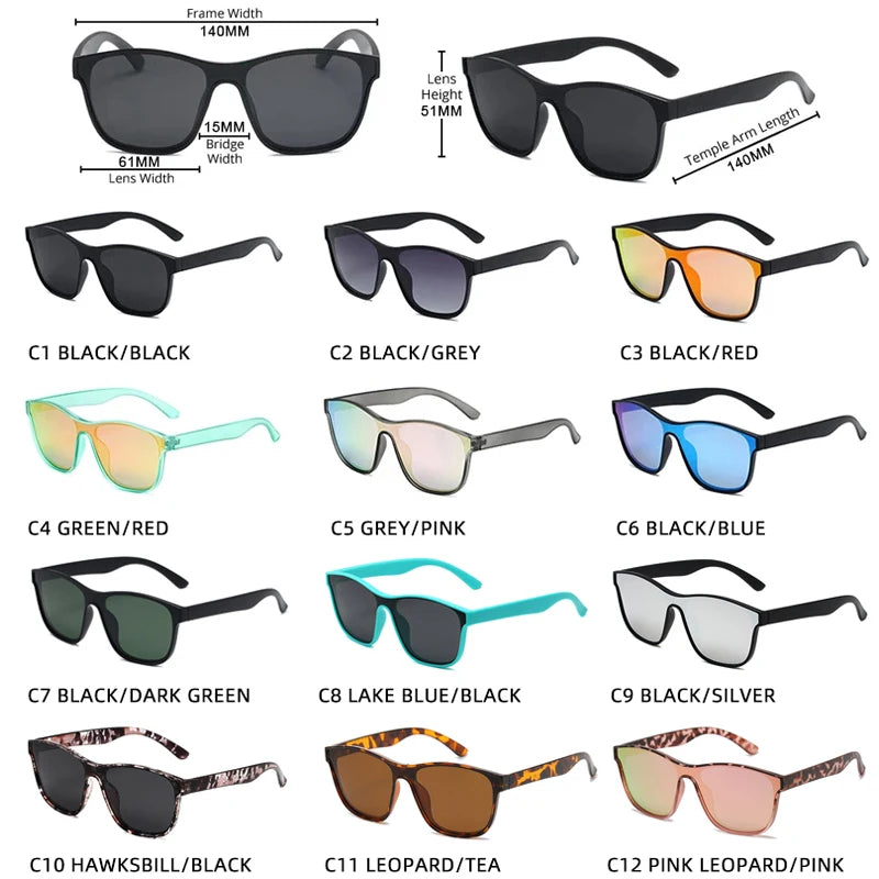 Neue Quadratische Polarisierte Sonnenbrille Männer Frauen Mode Quadratische Männliche Sonnenbrille Stilvolle einteilige Objektiv Fahren Urlaub Shades UV400