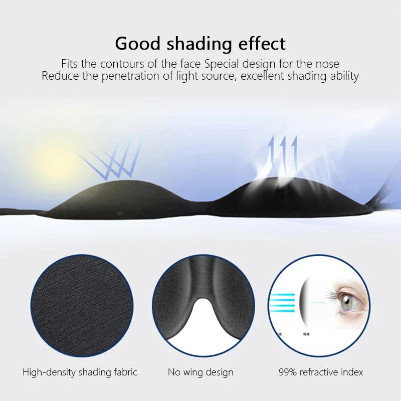 3D Sleeping Mask Block Out Light Eye Mask for Sleeping Comfort Eye Shades for Travel Nap Blindfold Sleeping Aid Eye Patch Masks