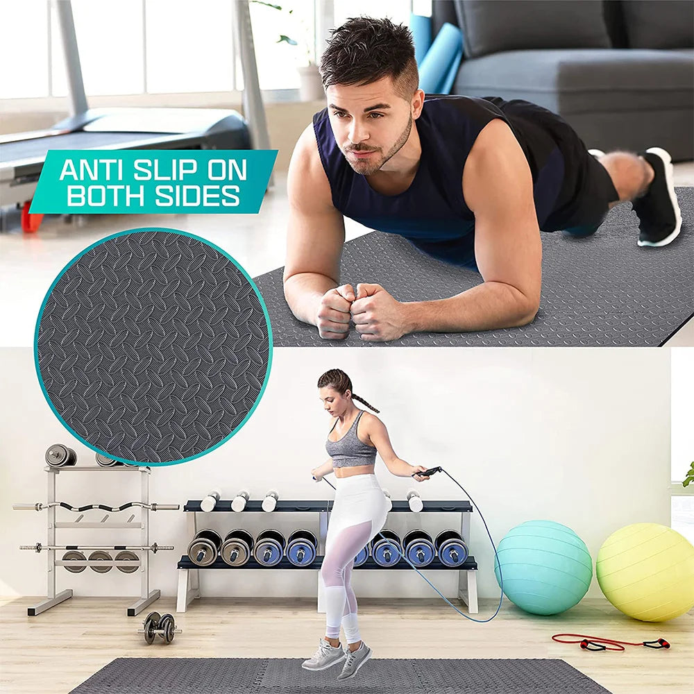 4~12Pcs Puzzle Fitness Mat,Massager Mat,Eva Interlocking Foam Floor Tiles for Home Gym,Home Gym Equipment Mat,Non-Slip Floor Mat