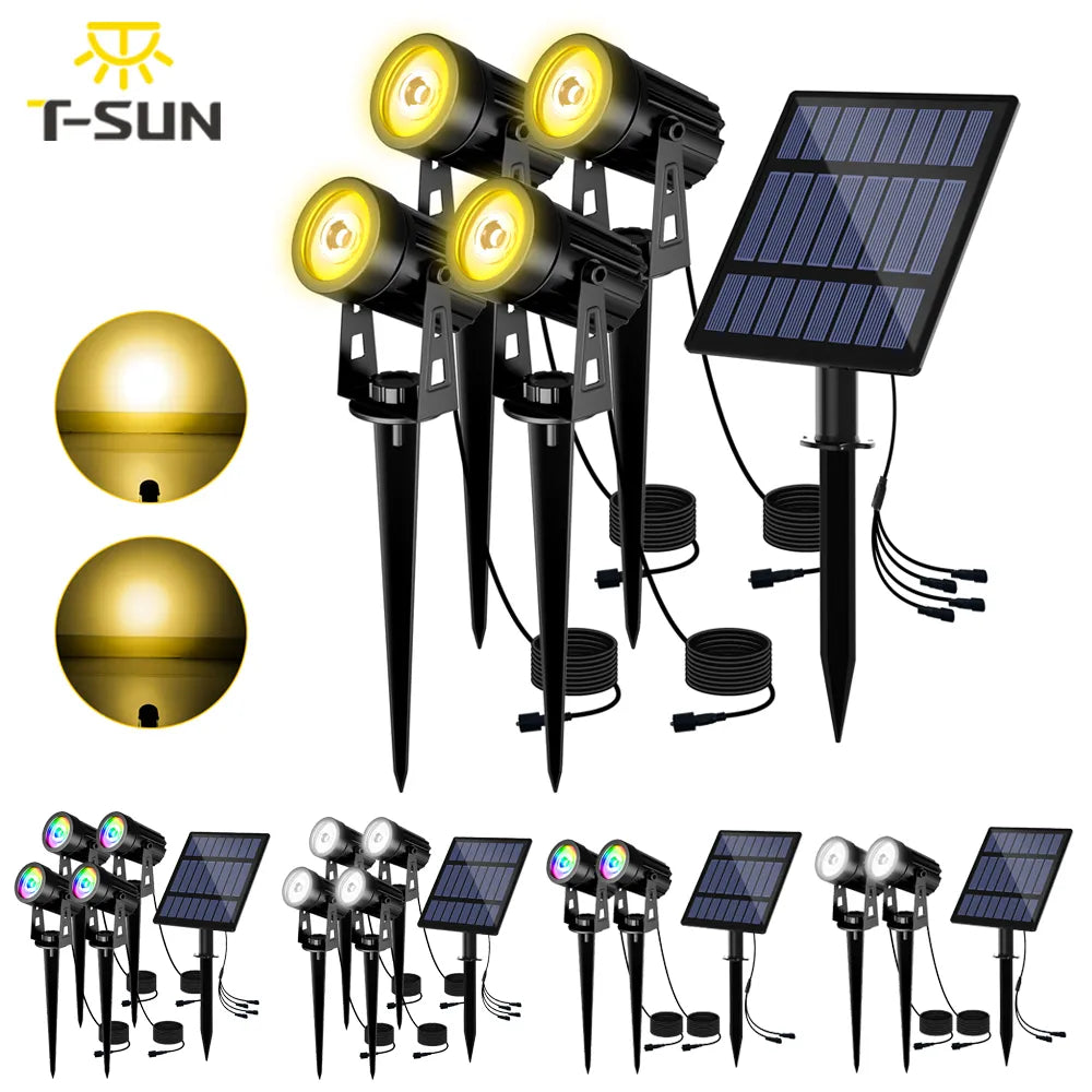 3000K/6000K/RGB Solar LED-licht Outdoor Solar Spotlight Solar Garden Light Outdoor IP65 waterdichte zonne-energie licht wandlamp