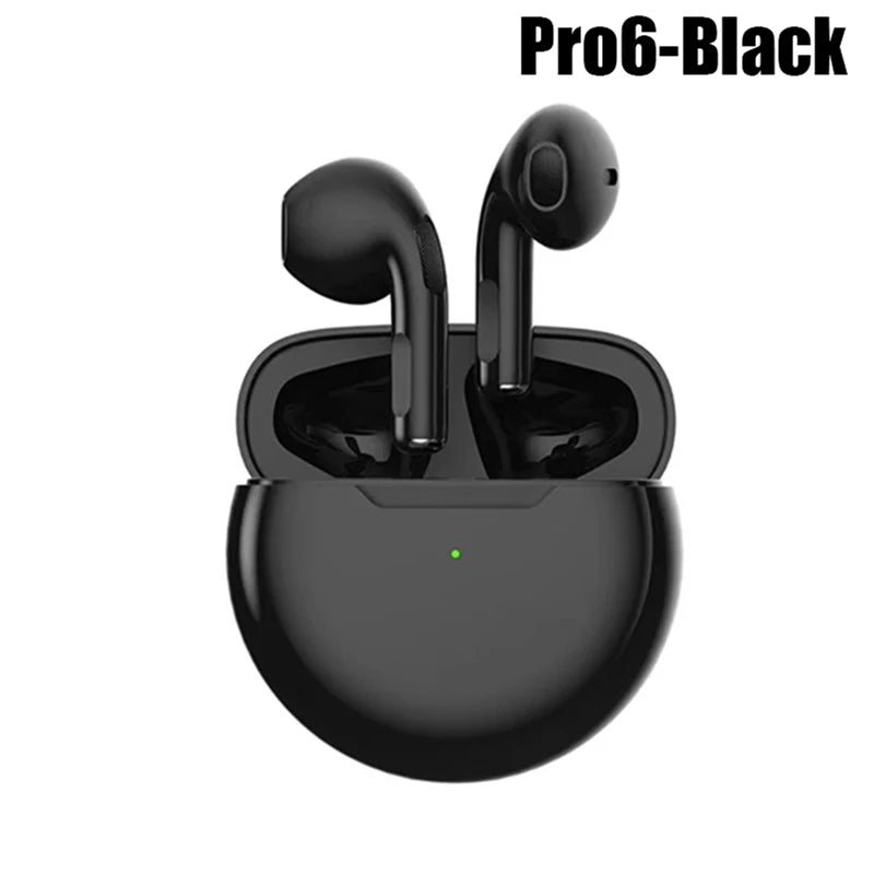 Pro 6 TWS Bluetooth-oortelefoon voor iPhone Draadloze Bluetooth-headset Ruisonderdrukkende oordopjes met microfoon Pro6 draadloze hoofdtelefoon